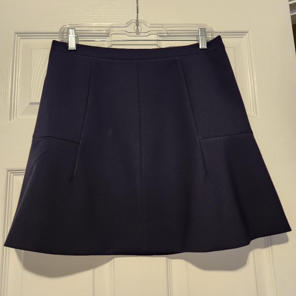 J. Crew Navy Blue A-Line Mini Skirt Size 6